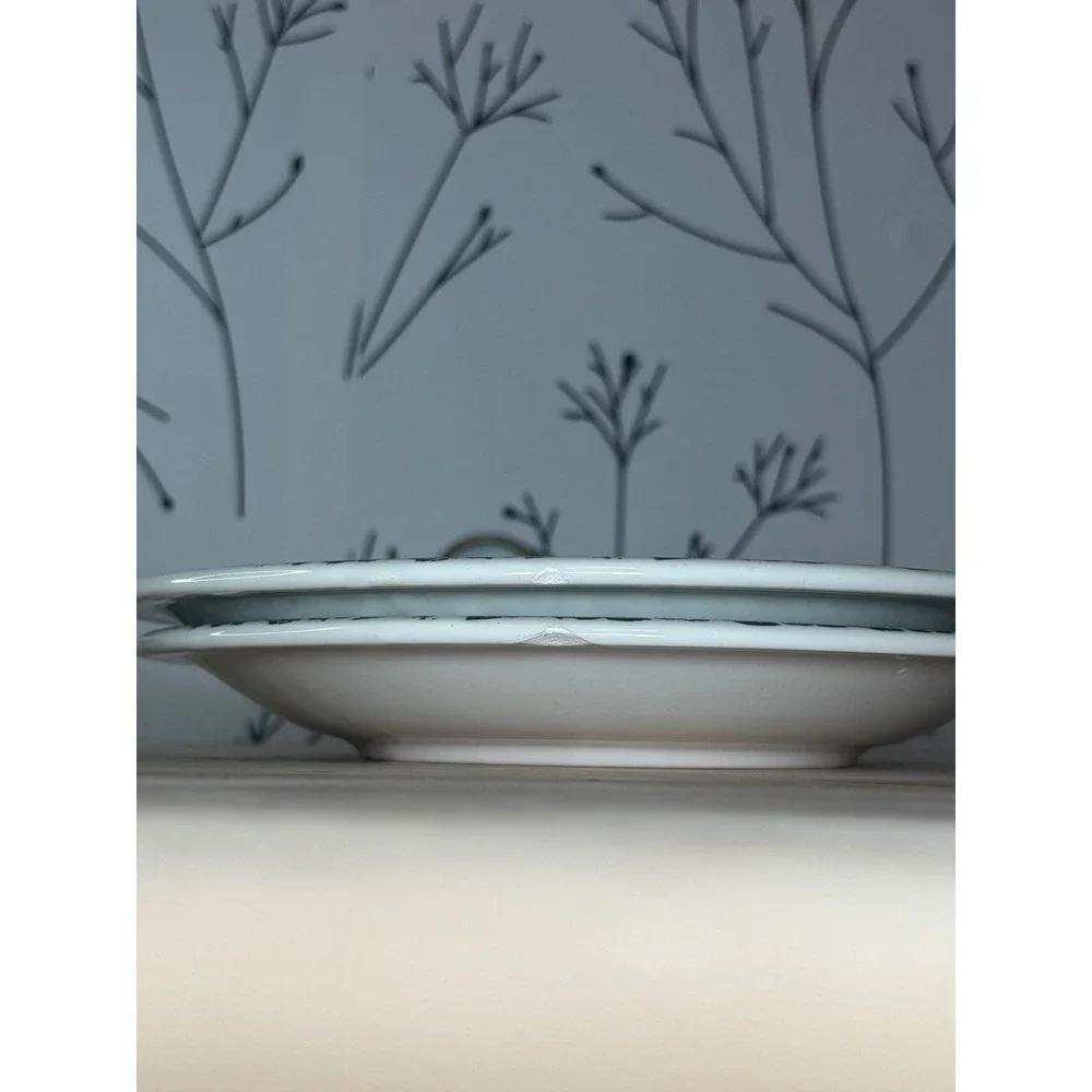 Furio Christmas Tree Salad Plates Set of 4 Made in Italy Ceramic Holiday Dining